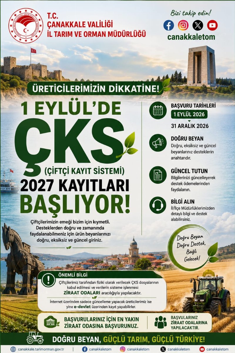 ÇKS 2027 kayıtları başladı: son başvuru 31 Aralık 2026